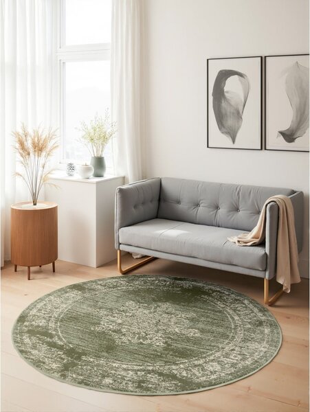 Zeleni okrugli tepih ø 120 cm Gloria Lydia – Hanse Home
