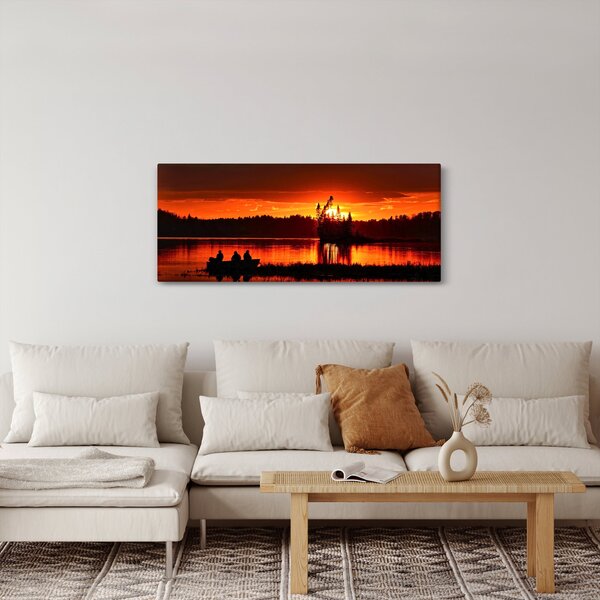 Slika - Ribari na jezeru (120x50 cm)