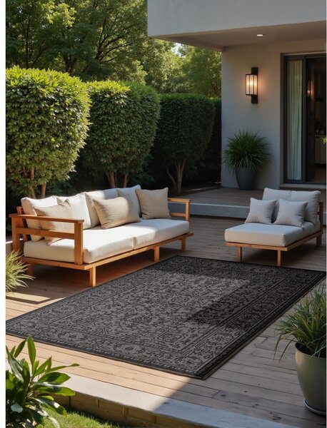 Crno-bijeli unutarnji i vanjski tepih 200x290 cm Duet Kona – NORTHRUGS