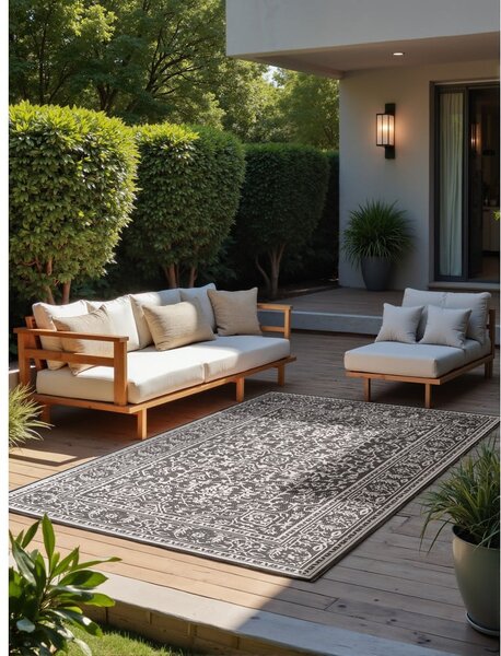 Crno-bijeli unutarnji i vanjski tepih 200x290 cm Duet Kona – NORTHRUGS