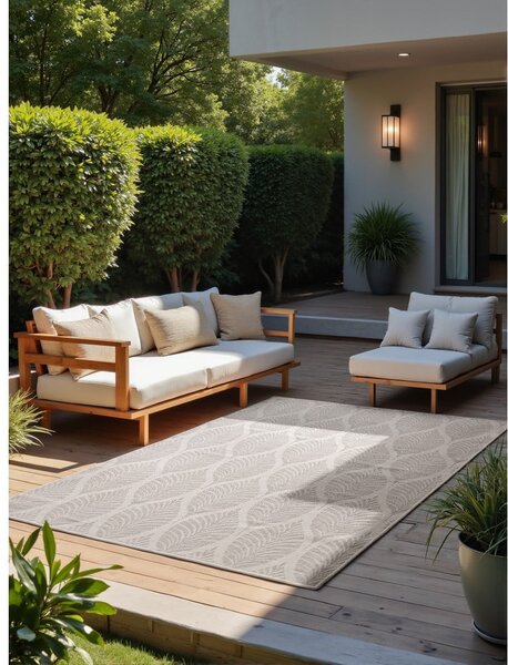 Sivi/boje slonovače unutarnji i vanjski tepih 160x230 cm Duet Liora – NORTHRUGS