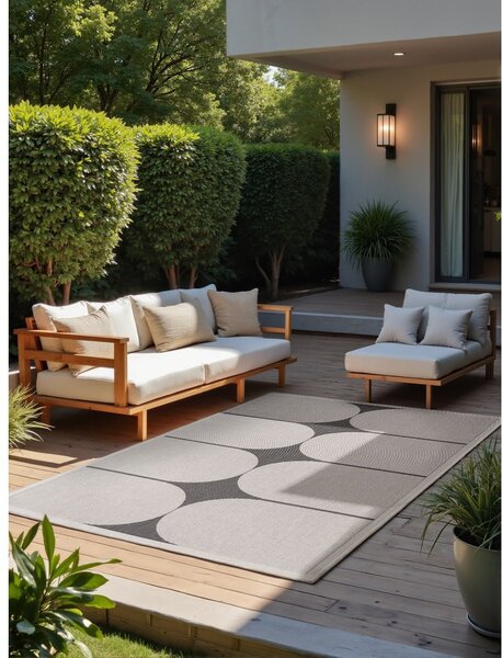 Crno-bijeli unutarnji i vanjski tepih 160x230 cm Duet Bowen – NORTHRUGS