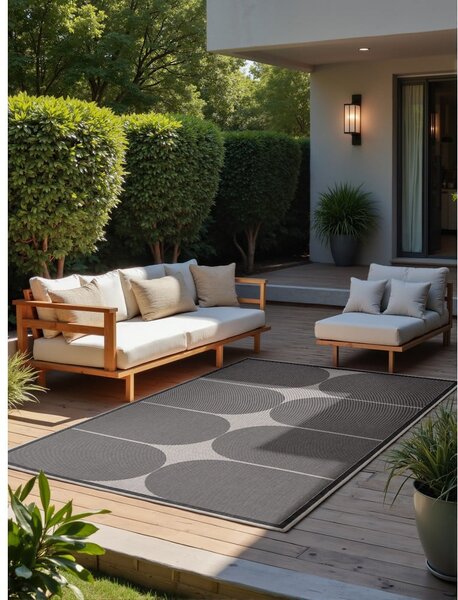 Crno-bijeli unutarnji i vanjski tepih 160x230 cm Duet Bowen – NORTHRUGS