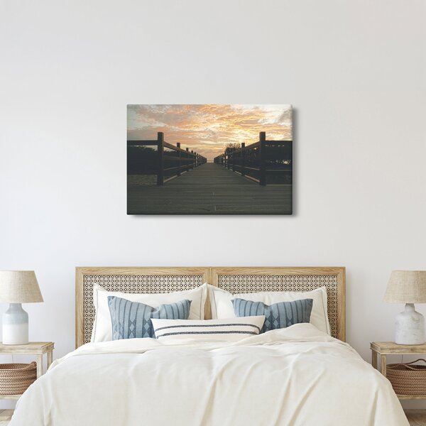 Slika drvenog gata iznad jezera (90x60 cm)