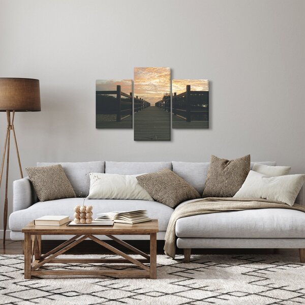 Slika drvenog gata iznad jezera (90x60 cm)