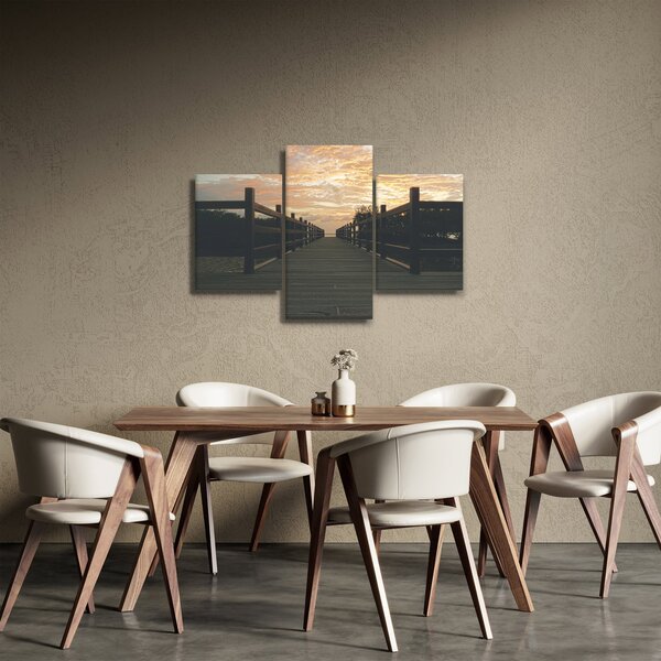 Slika drvenog gata iznad jezera (90x60 cm)
