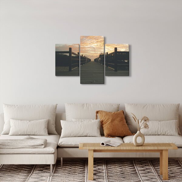 Slika drvenog gata iznad jezera (90x60 cm)