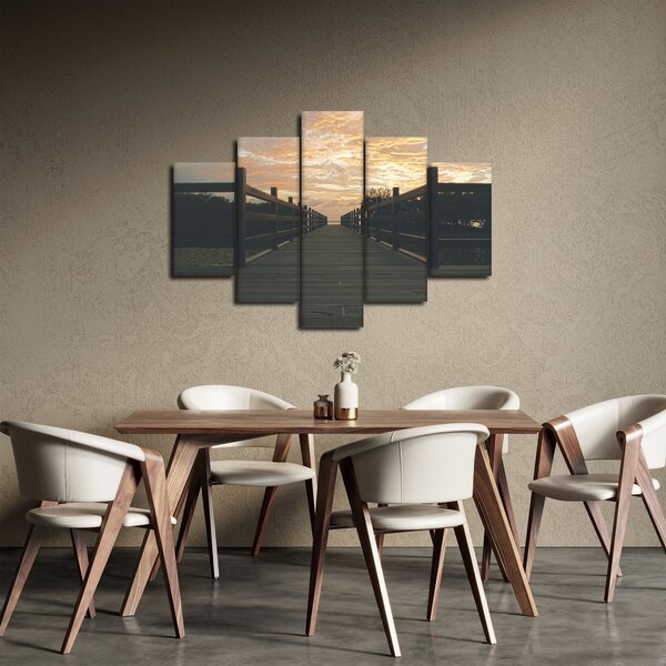 Slika drvenog gata iznad jezera (150x105 cm)