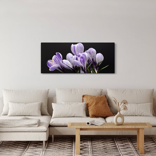 Slika - Ljubičasti krokusi (120x50 cm)