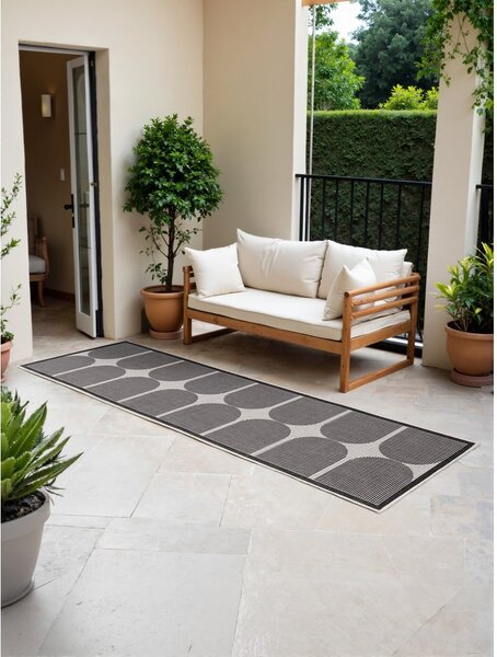Crno-bijela unutarnja i vanjska staza 80x250 cm Duet Bowen – NORTHRUGS