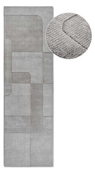 Siva ručno rađena vunenia staza 80x250 cm Charlotte – Villeroy&Boch