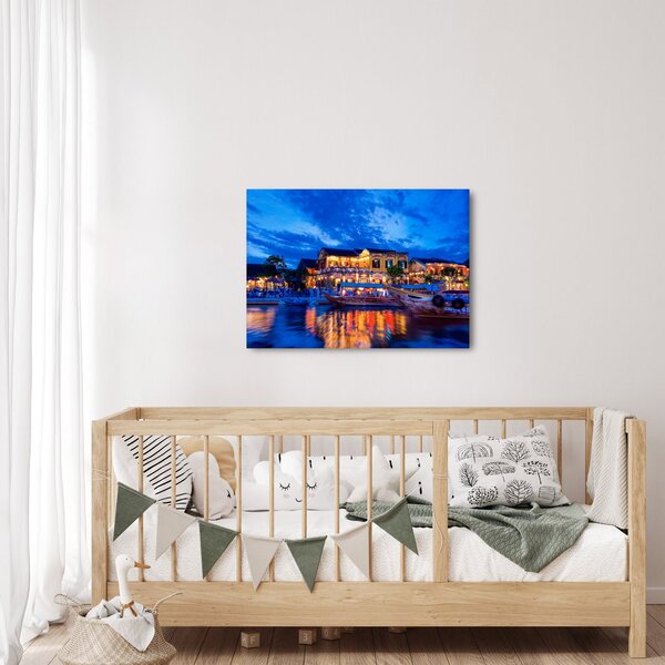 Slika noćnog grada Hoi An, Vijetnam (70x50 cm)