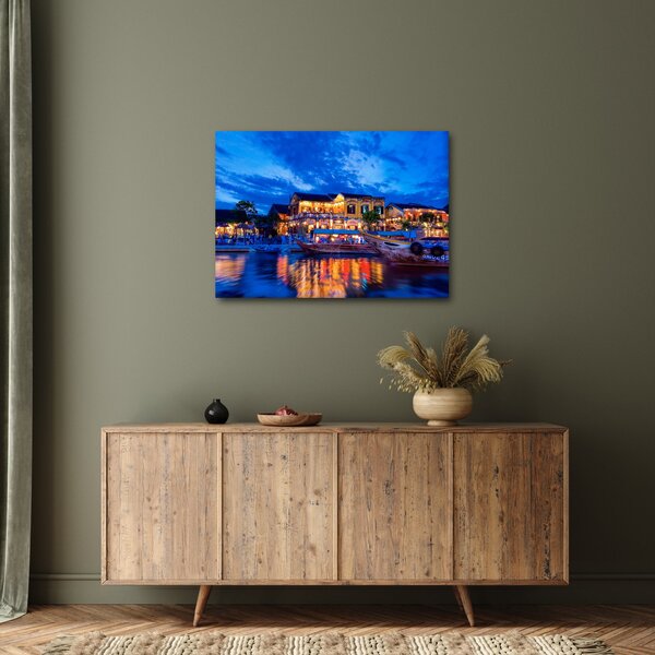 Slika noćnog grada Hoi An, Vijetnam (70x50 cm)
