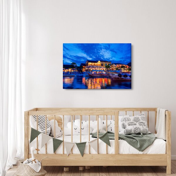 Slika noćnog grada Hoi An, Vijetnam (90x60 cm)