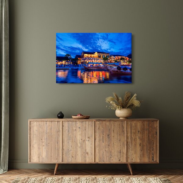 Slika noćnog grada Hoi An, Vijetnam (90x60 cm)