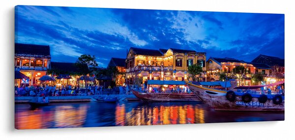 Slika noćnog grada Hoi An, Vijetnam (120x50 cm)