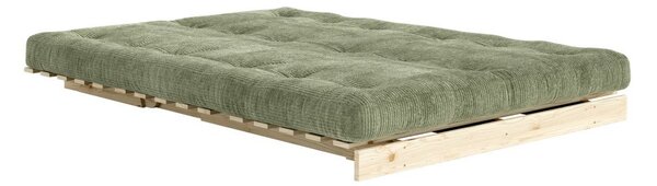 Zelena sklopiva sofa od samta 140 cm Roots – Karup