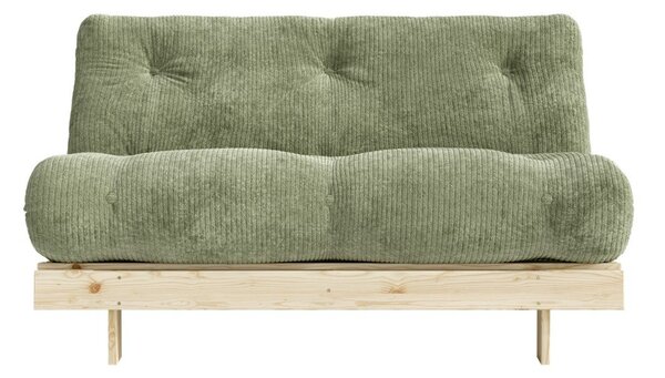 Zelena sklopiva sofa od samta 140 cm Roots – Karup
