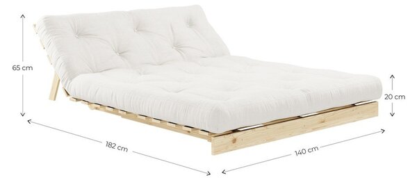 Zelena sklopiva sofa od samta 140 cm Roots – Karup