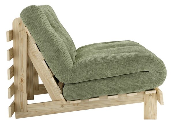 Zelena sklopiva sofa od samta 140 cm Roots – Karup