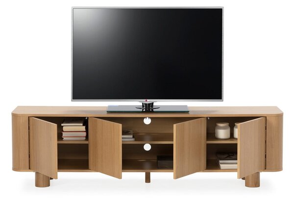 TV komoda u dekoru hrasta u prirodnoj boji 180x50,5x40 cm Padoc – MOME