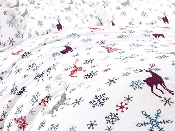 Pamučna posteljina SCANDINAVIA X-MAS bijela Dimenzije posteljine: 70 x 90 cm | 140 x 200 cm