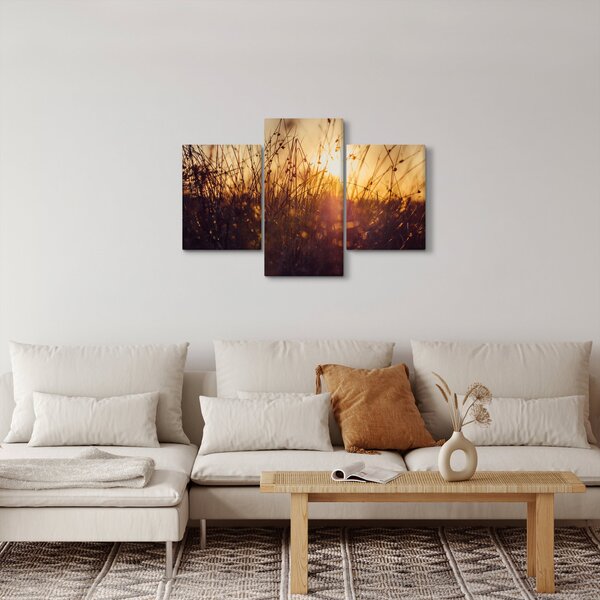 Slika polja pri zalasku sunca (90x60 cm)