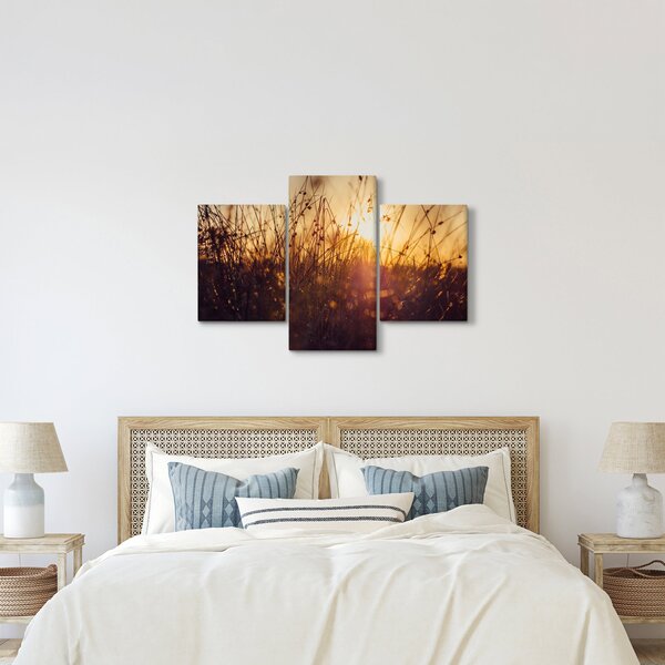 Slika polja pri zalasku sunca (90x60 cm)