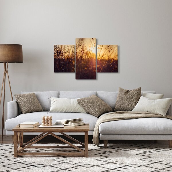 Slika polja pri zalasku sunca (90x60 cm)
