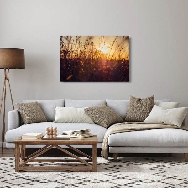 Slika polja pri zalasku sunca (90x60 cm)