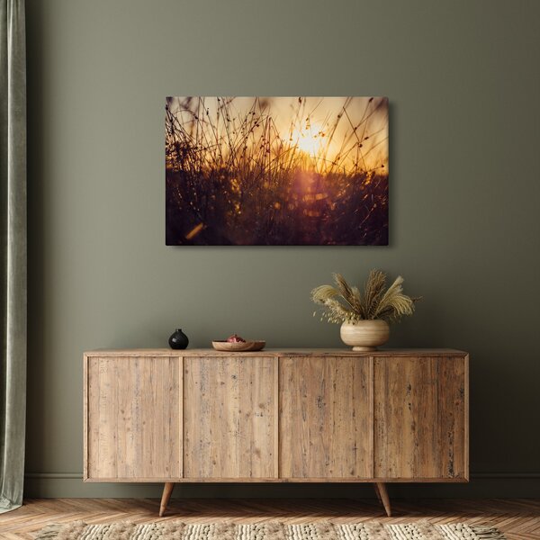 Slika polja pri zalasku sunca (90x60 cm)