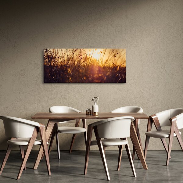 Slika polja pri zalasku sunca (120x50 cm)