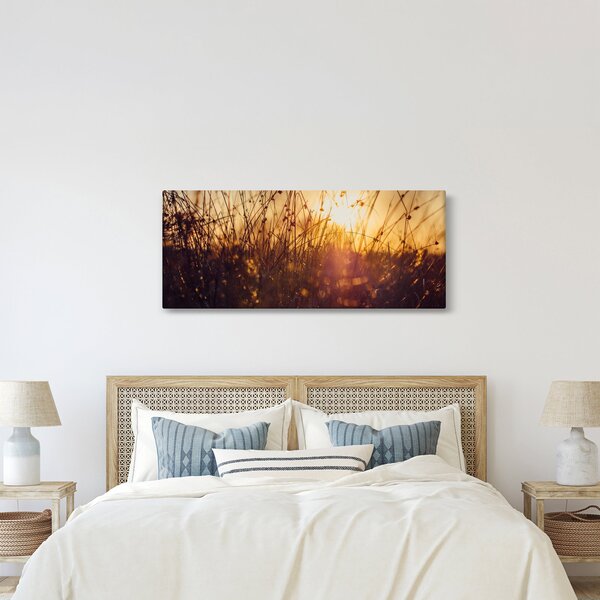 Slika polja pri zalasku sunca (120x50 cm)