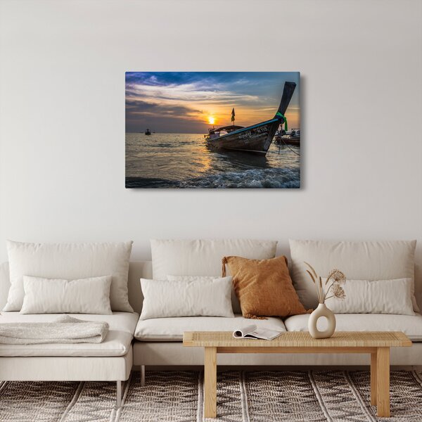 Slika čamca uz obalu (90x60 cm)