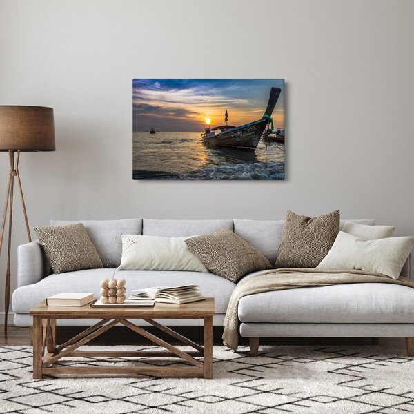 Slika čamca uz obalu (90x60 cm)