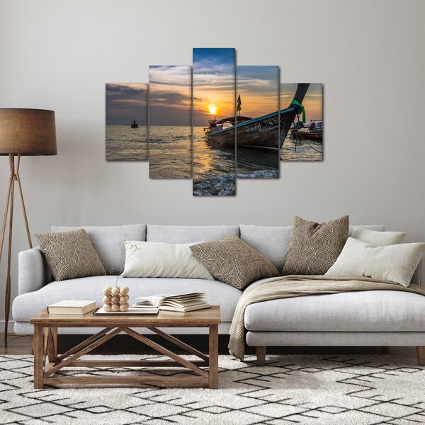 Slika čamca uz obalu (150x105 cm)