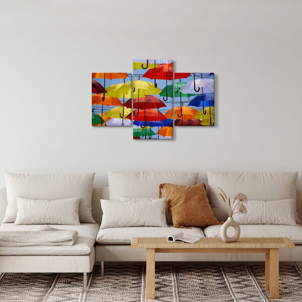 Slika šarenih kišobrana (90x60 cm)