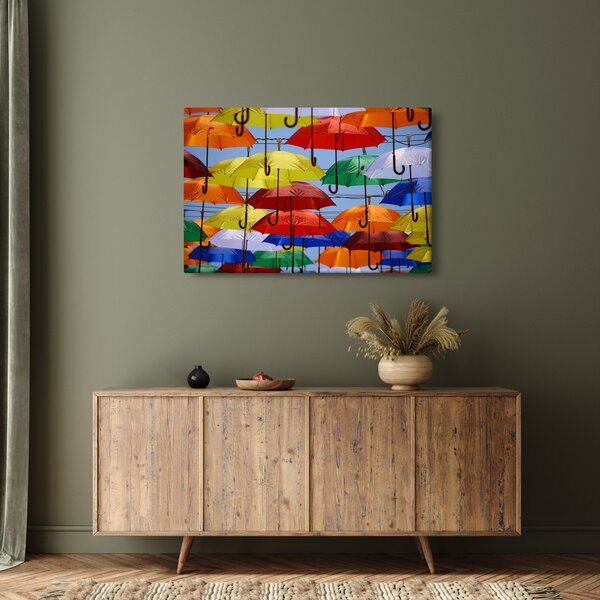 Slika šarenih kišobrana (90x60 cm)