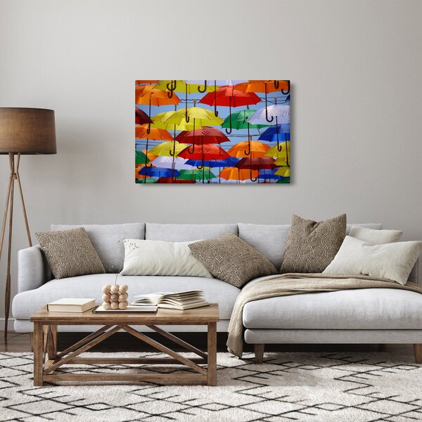Slika šarenih kišobrana (90x60 cm)