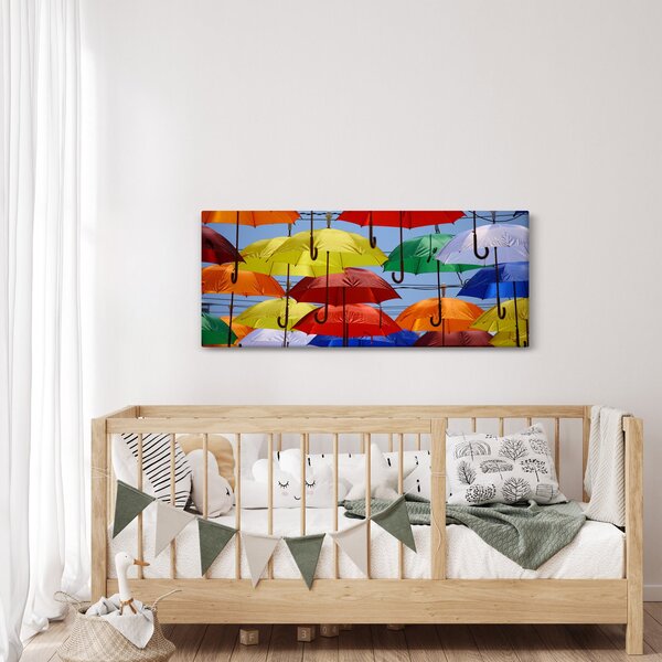 Slika šarenih kišobrana (120x50 cm)
