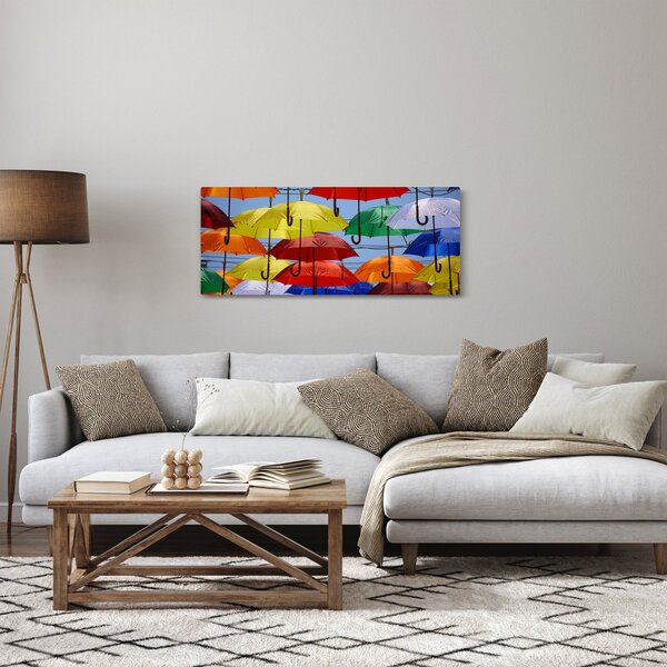 Slika šarenih kišobrana (120x50 cm)