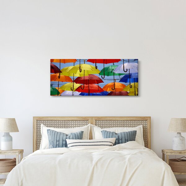 Slika šarenih kišobrana (120x50 cm)