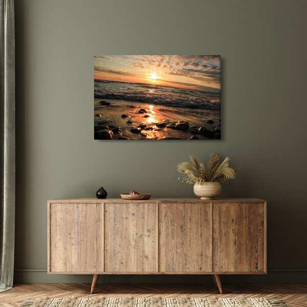 Slika - Zalazak sunca na oceanu (90x60 cm)