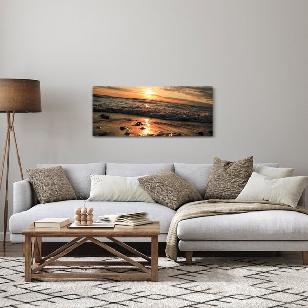 Slika - Zalazak sunca na oceanu (120x50 cm)