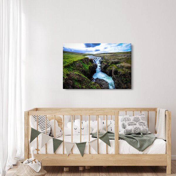 Slika slapa između stijena (90x60 cm)
