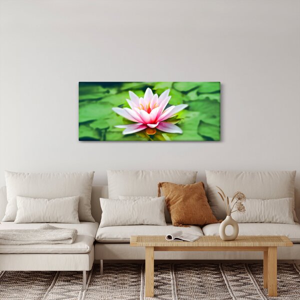 Slika lokvanja na vodenoj površini (120x50 cm)