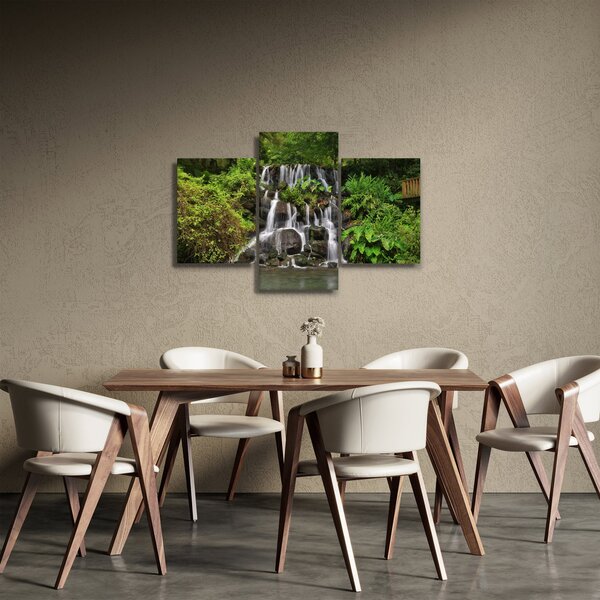 Slika slapa u tropskoj šumi (90x60 cm)