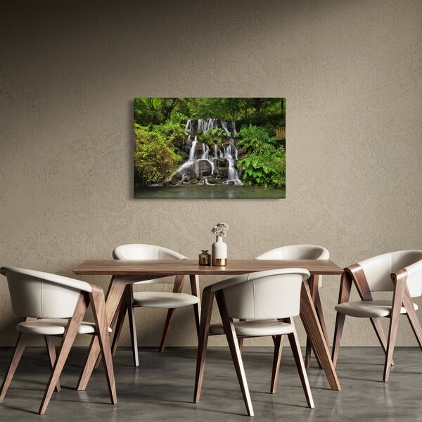 Slika slapa u tropskoj šumi (90x60 cm)