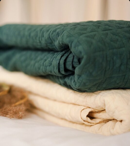 Prekrivač i jastučnice Andalusia Dark Green Pamuk