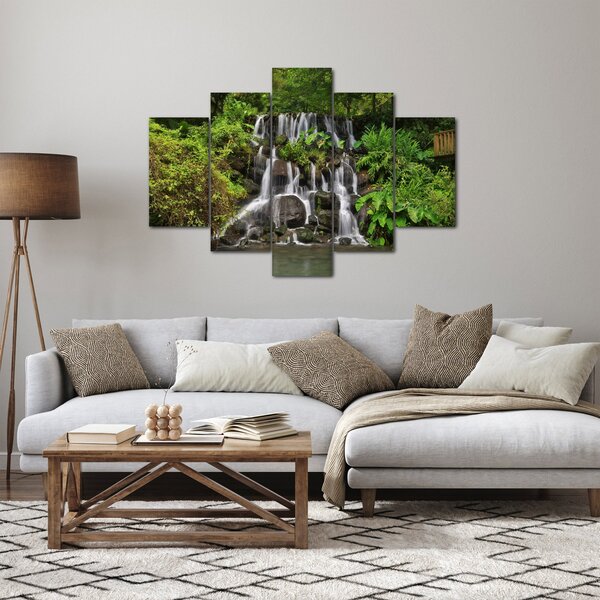 Slika slapa u tropskoj šumi (150x105 cm)